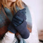 Suede Touch Screen Gloves With Knitted Cuff, thumbnail 3 of 6