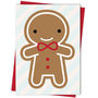 Cookie Cute Kawaii Gingerbread Man Card, thumbnail 4 of 5