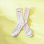 Colourful Rainbow Sports Embroidered Daddy Socks Gift, thumbnail 2 of 3