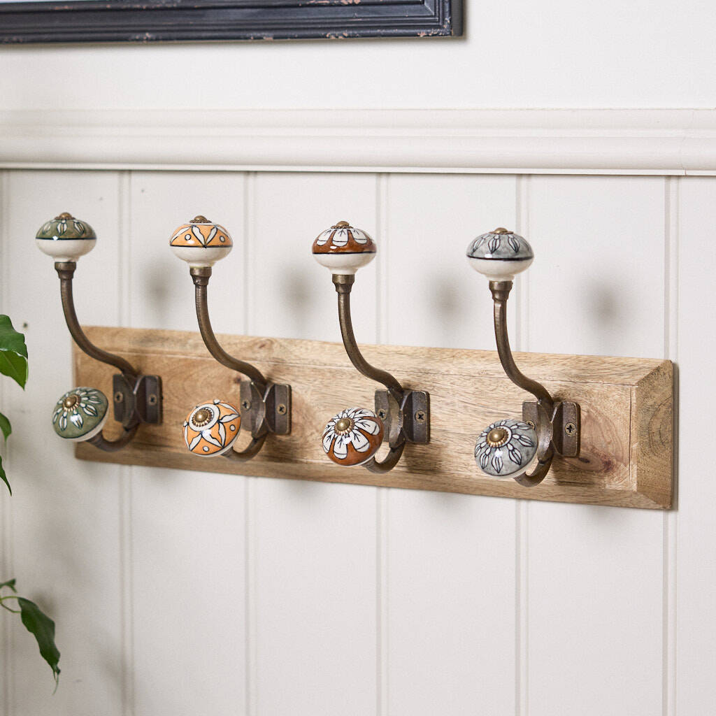 Set Of Four Floral Wall Hooks, 1 of 4