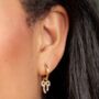 Bow Charm Hoop Earrings, thumbnail 2 of 6
