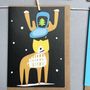 Animal Character Xmas Cards, Set Of Four, thumbnail 5 of 6
