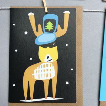 Animal Character Xmas Cards, Set Of Four, 5 of 6