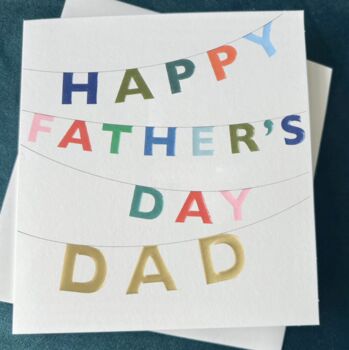 Happy Father's Day Bunting Card, 2 of 3