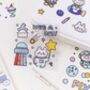 Cute Bunny Space Galaxy Sticker Sheet Box, thumbnail 2 of 7