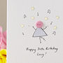 Personalised 'Dancing Button' Handmade Birthday Card, thumbnail 1 of 4