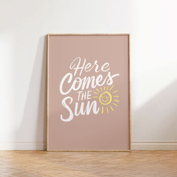 Here Comes The Sun, The Beatles Song Lyrics Music Art, 5 of 7