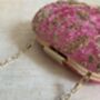 Hot Pink Oval Velvet Clutch, thumbnail 8 of 10