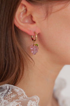 Purple Grape Earrings, 2 of 4