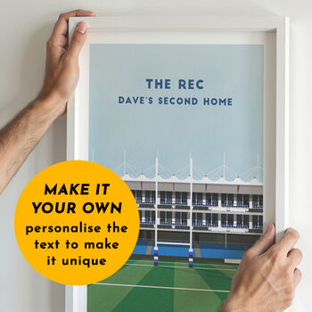 Contemporary Rugby Stadium Print Gift, Framed Or Unframed, 3 of 12