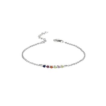 Sterling Silver Multi Colour Stone Bar Jewellery Set, 2 of 7