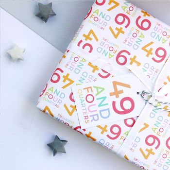 50th Birthday Wrapping Paper Set, 8 of 11