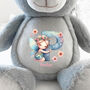 Personalised Fairy Alphabet Grey Plush Teddy Bear, thumbnail 4 of 10