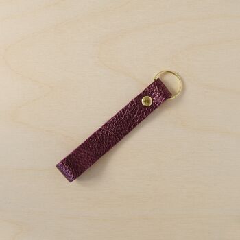 Personalised Leather Loop Keyring The Meadow Collection, 4 of 10