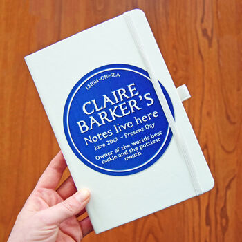 Personalised Blue Plaque Notebook, 8 of 10