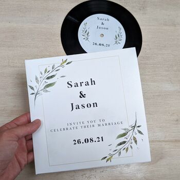 Personalised Wedding And Party Record Invitations, 3 of 5