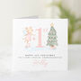 Personalised Mouse Granddaughter 1st Christmas Card, thumbnail 1 of 3