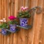 Grey Metal Wall Mounted Planter Stand Vintage Style, thumbnail 8 of 11
