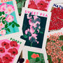 Field Poppy Floral Illustration Riso Print, thumbnail 4 of 8