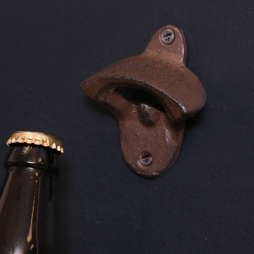 Wall Mounted Vintage Cast Iron Bottle Opener By Dibor