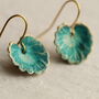 Cabbage Leaf Turquoise Earrings, thumbnail 1 of 8
