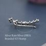 Sterling Silver Ear Crawler Earrings With Sparkly Cz Crystals, thumbnail 10 of 11