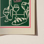 More Wine And Chat Illustrated Wine Print, thumbnail 3 of 11