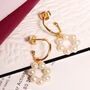 Freshwater Pearl Hoop Earrings In 18ct Gold Vermeil, thumbnail 2 of 4
