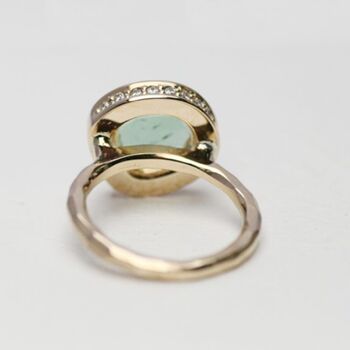 Statement Diamond Green Tourmaline Ring, 5 of 6
