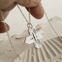 Sterling Silver Textured Cross Necklace, thumbnail 1 of 5