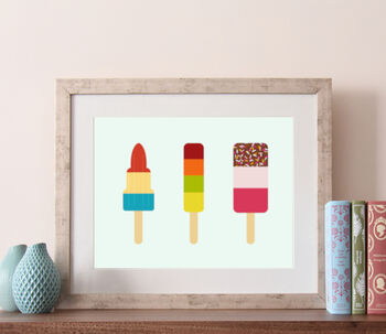 Summer Ice Lolly Illustration Print, 2 of 2