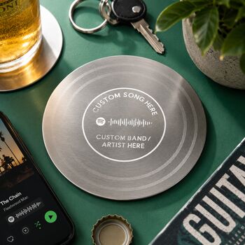 Personalised Music Spotify Code Coaster, 4 of 5