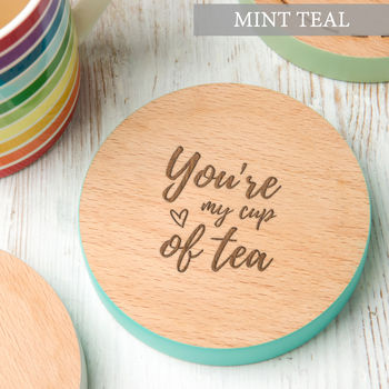 You're My Cup Of Tea Personalised Coaster, 6 of 7
