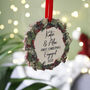 Wooden Engagement Wreath Christmas Tree Decoration, thumbnail 5 of 9