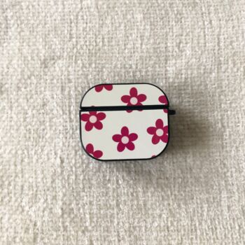 Blue, Orange And Pink Flowers Air Pods Case, 4 of 4