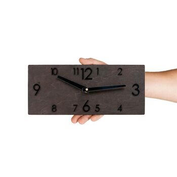 Scandinavian Style Minimalistic Dark Wall Clock, 9 of 9