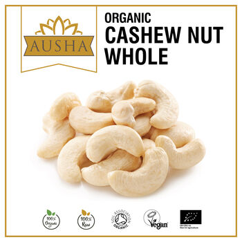 Organic Whole Cashew Nuts 500g W320 Grade, 2 of 8