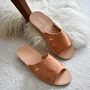 Leather Open Toe Women's Slippers/ Homiee Studio, thumbnail 1 of 5