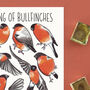 Bullfinches Wildlife Watercolour Postcard, thumbnail 2 of 6