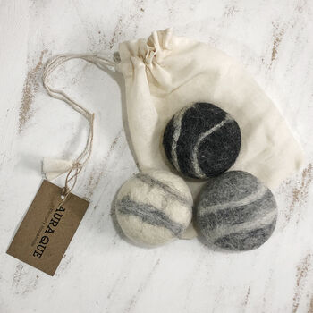 Fair Trade Wool Felted Soap Marble Pebble 3pc Gift Set, 4 of 12