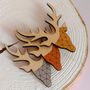 Geometric Stag Brooch, thumbnail 3 of 5