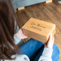 Personalised Our Memories Oak Keepsake Box Gift, thumbnail 1 of 4