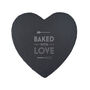 'Baked With Love' Heart Slate Cheeseboard, thumbnail 2 of 2