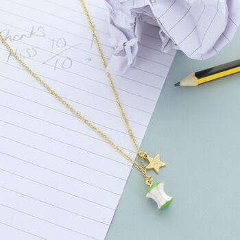 Apple Personalised Teacher Gift Charm Necklace, 2 of 2