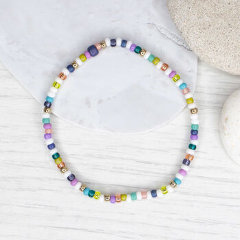 Ettie Multicoloured Seed Bead Friendship Bracelet, 3 of 4