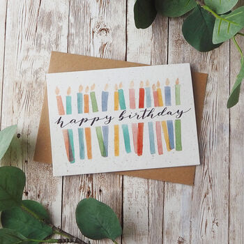 Watercolour Calligraphy Birthday Card Multipack, 5 of 6
