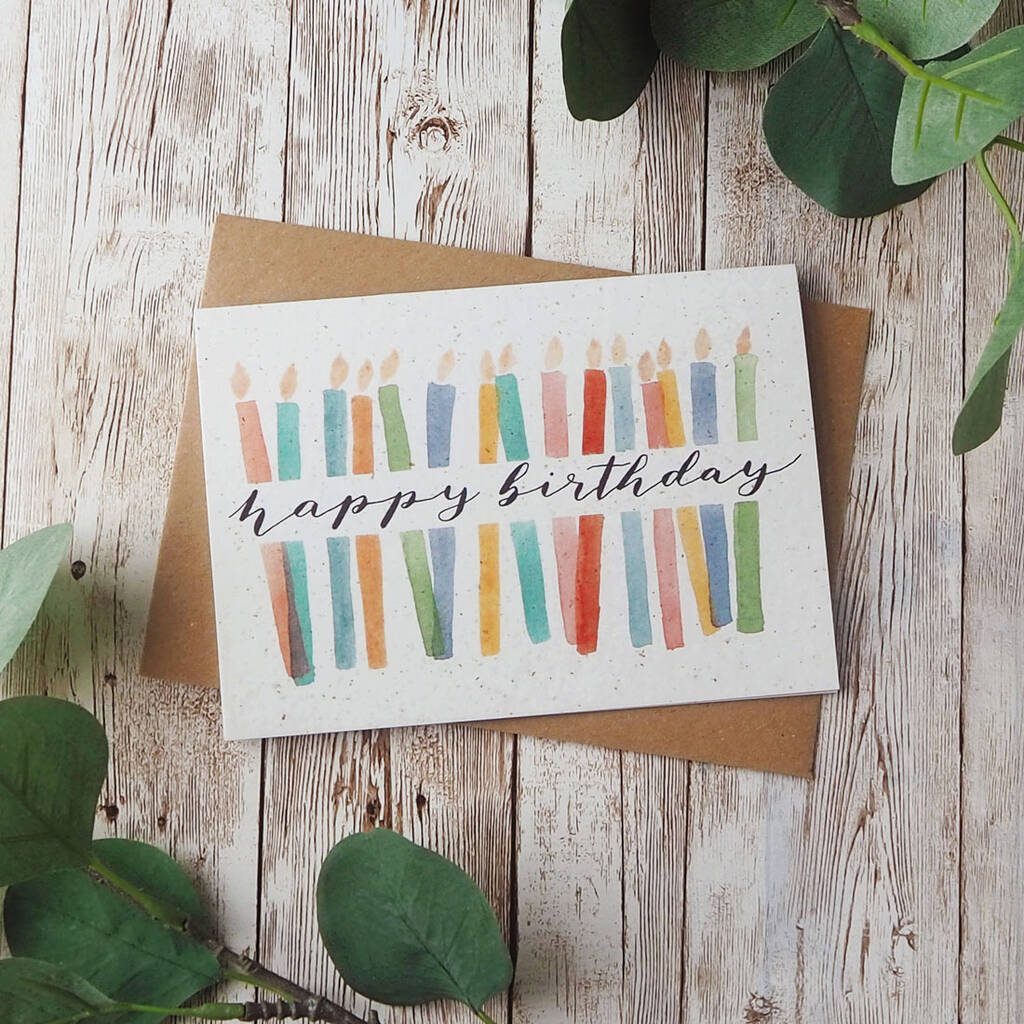 Watercolour Calligraphy Birthday Card Multipack By Callisto Design Co.