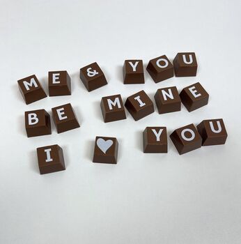 Personalised Romantic Message In Chocolate, 2 of 8