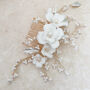 White Bridal Hair Comb, thumbnail 2 of 5