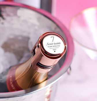 Personalised Anniversary Luxe Champagne Stopper, 2 of 4